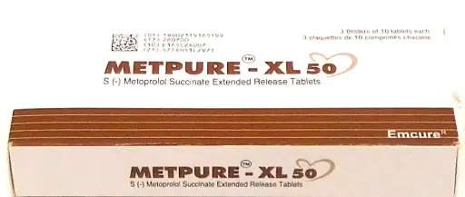 Metoprolol 50mg Tablets (Metpure-XL 50)