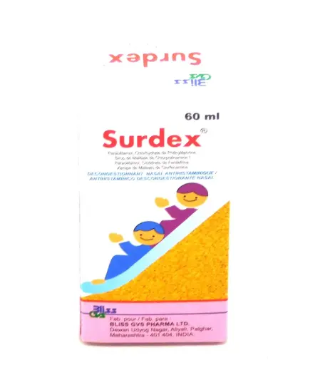 Nasal Decongestant Antihistaminic Syrup 60ml (Surdex)