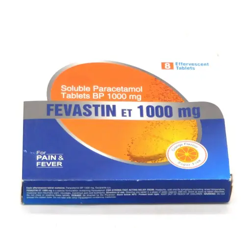 Paracetamol Effervescent 1000mg Tablets (Fevastin)