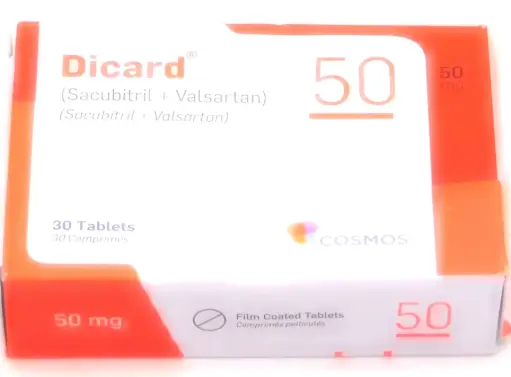 Sacubitril/Valsartan 24.3/25.7mg Tablets (Dicard 50)
