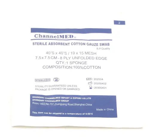 Sterile Gauze Swabs 3cm x 3cm (Channelmed)