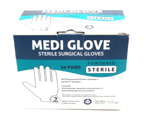 Surgical Sterile Gloves 7.5 inch Pair (Mediglove)