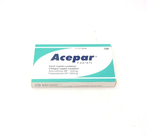 Aceclofenac/Paracetamol 100/500mg (Acepar)