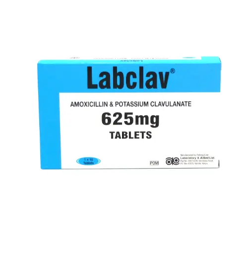Amoxicillin/Clavulanate Potassium 625mg Tablets (Labclav)