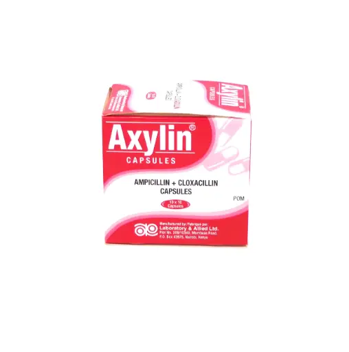 Ampicillin/Cloxacillin 500mg Capsules Blisters (Axylin)