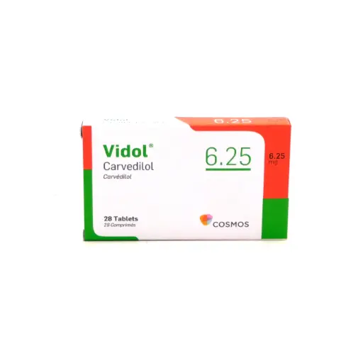 Carvedilol 6.25mg Tablets (Vidol)