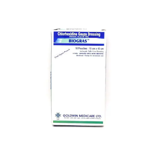 Chlorhexidine Gauze 10cmx40cm (Biogras)