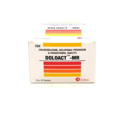 Diclofenac/Paracetamol/Chlorzoxazone 50mg/500mg/250mg Tablets (Doloact MR)