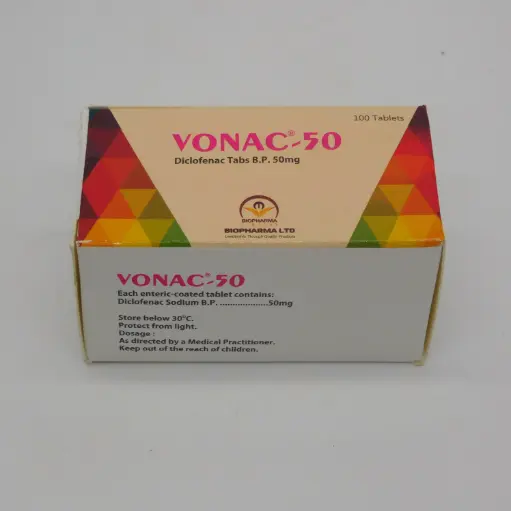 Diclofenac Sodium 50mg Tablets (Vonac 50)