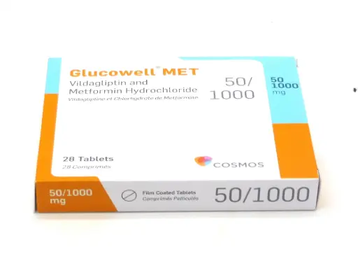 Vildagliptin/Metformin Hydrochloride 50/1000mg (GlucowellMET)
