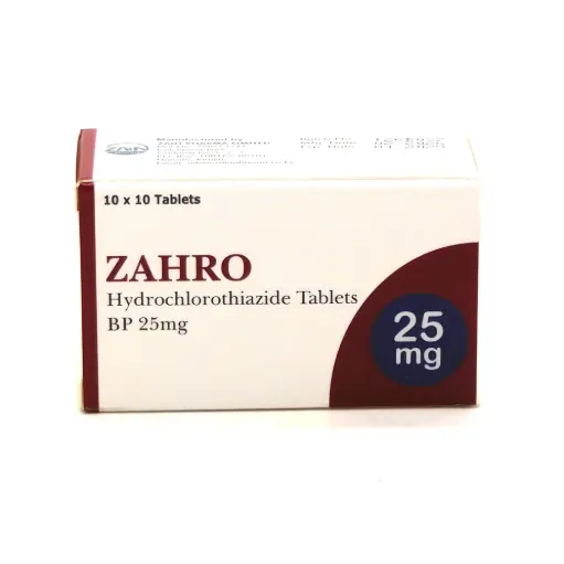 Hydrochlorothiazide 25mg Tablets (Zahro)