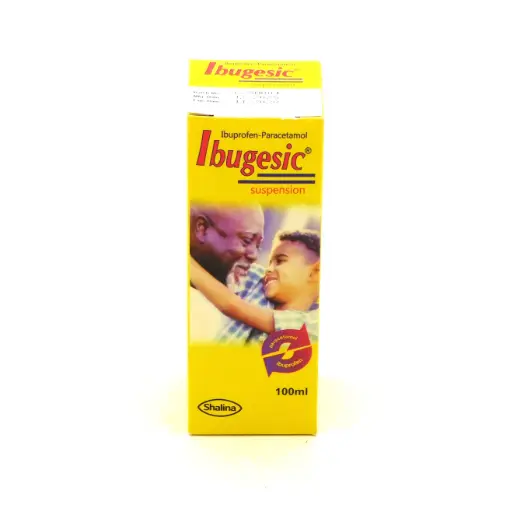 Ibuprofen/Paracetamol 100/125mg/5ml 100ml Suspension (Ibugesic)