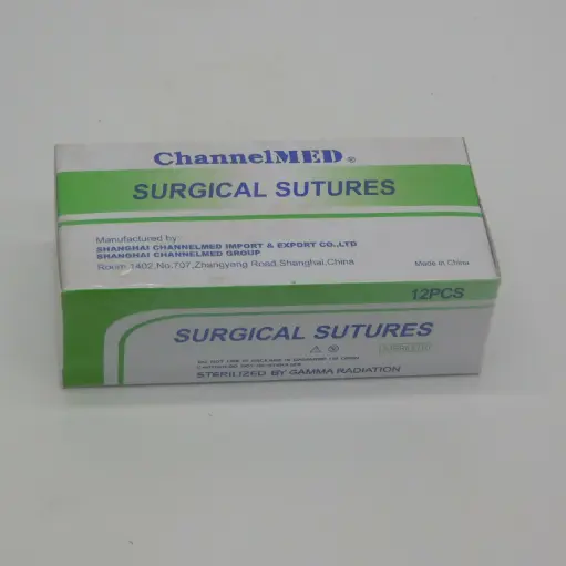 Nylon Surgical Sutures 40mm with Single Needle 75cm Size 2/0 Reverse Cutting (Channelmed) 