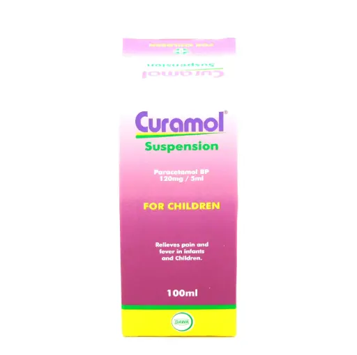 Paracetamol 120mg/5ml Suspension 100ml (Curamol)