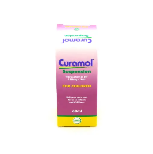 Paracetamol 120mg/5ml Suspension 60ml (Curamol)