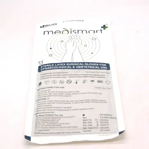 Surgical Sterile Gloves 7.5 inch Pair (Medismart)