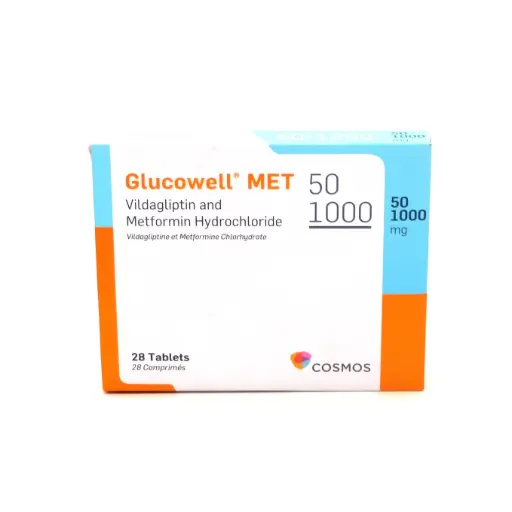 Vildagliptin/Metformin Hydrochloride 50/1000mg (GlucowellMET)