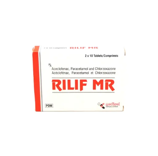 Aceclofenac/Paracetamol/Chlorzoxazone Tablets 100mg/500mg/375mg (Rilif MR)